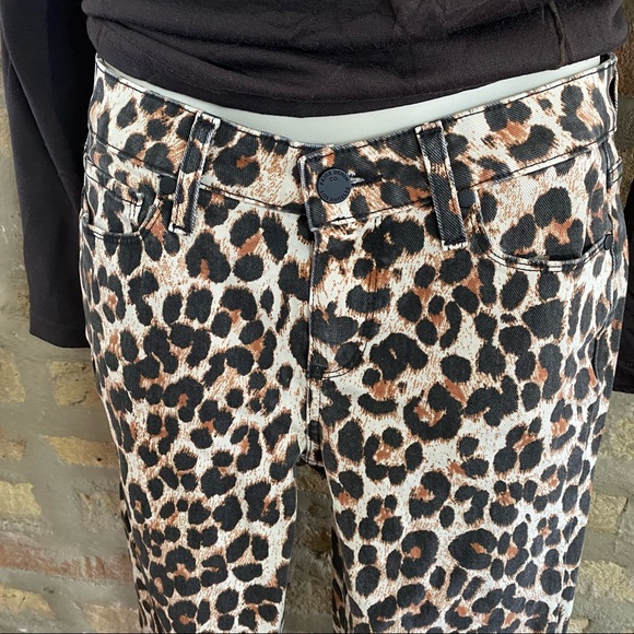 PAIGE ~ Leopard Print Verdugo Ankle Jeans - Picture 3 of 11